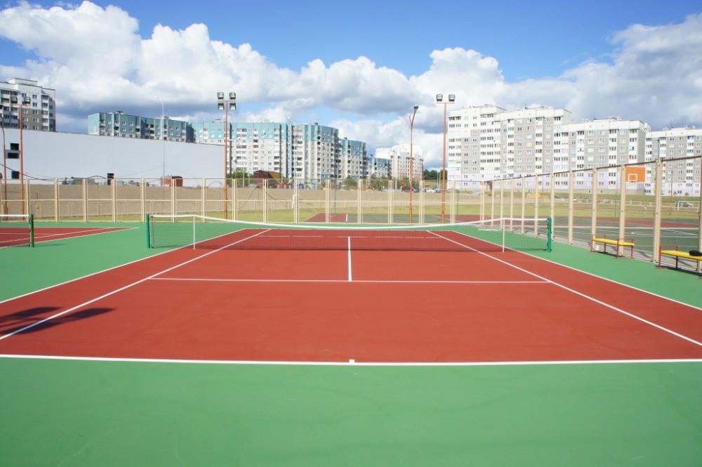 Теннисный корт для средней школы микрорайона. Вишневец, г.Гродно, Беларусь: фото 